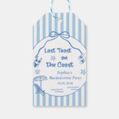 Laatste toast op de Coast Bachelorette Weekend Cadeaulabel (Achterkant)