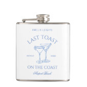 Laatste toast op de Coast Bachelorette Weekend Heupfles (Voorkant)