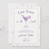 Laatste toast op de Coast Bachelorette Weekend Kaart (Voorkant)