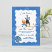 Laatste toast op de Coast Bachelorette Weekend Kaart (Staand voorkant)