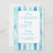 Laatste toast op de Coast Bachelorette Weekend Kaart (Achterkant)