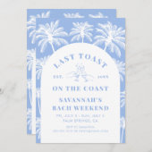 Laatste toast op de Coast Bachelorette Weekend Kaart (Voorkant / Achterkant)