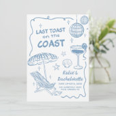 Laatste toast op de Coast Bachelorette Weekend Kaart (Staand voorkant)