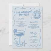 Laatste toast op de Coast Bachelorette Weekend Kaart (Achterkant)