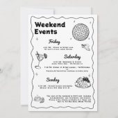 Laatste toast op de Coast Bachelorette Weekend Kaart (Achterkant)