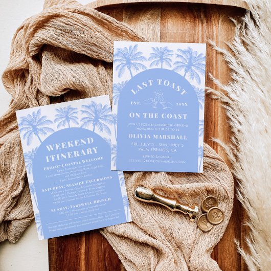 Laatste toast op de Coast Bachelorette Weekend Kaart