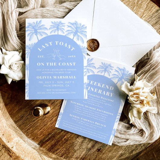 Laatste toast op de Coast Bachelorette Weekend Kaart