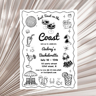 Laatste toast op de Coast Bachelorette Weekend Kaart