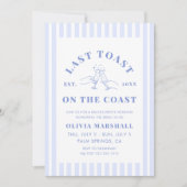 Laatste toast op de Coast Bachelorette Weekend Kaart (Voorkant)