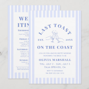 Laatste toast op de Coast Bachelorette Weekend Kaart