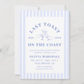 Laatste toast op de Coast Bachelorette Weekend Kaart (Voorkant)