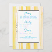 Laatste toast op de Coast Bachelorette Weekend Kaart (Achterkant)