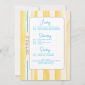 Laatste toast op de Coast Bachelorette Weekend Kaart (Achterkant)