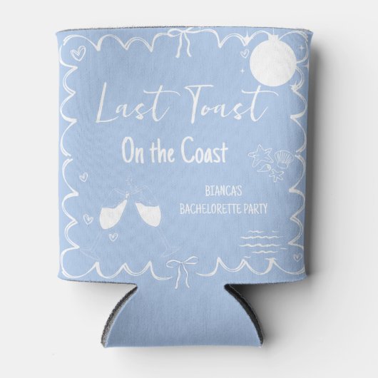 Laatste Toast op de Coast Bachelorette Weekend Par Blikjeskoeler (Voorkant)
