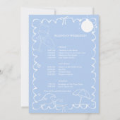 Laatste Toast op de Coast Bachelorette Weekend Par Kaart (Achterkant)