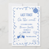 Laatste Toast op de Coast Bachelorette Weekend Par Kaart (Voorkant)