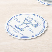 Laatste Toast op de Coast Bachelorette Weekend Par Kartonnen Onderzetters (Gekanteld)