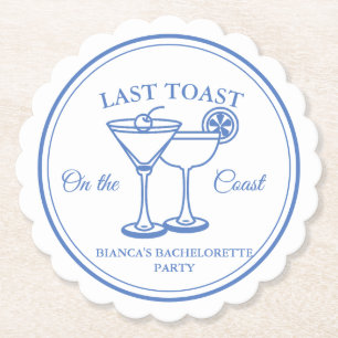 Laatste Toast op de Coast Bachelorette Weekend Par Kartonnen Onderzetters