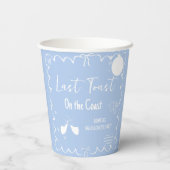 Laatste Toast op de Coast Bachelorette Weekend Par Papieren Bekers (Achterkant)