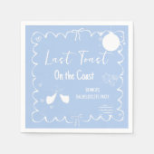 Laatste Toast op de Coast Bachelorette Weekend Par Servet (Voorkant)