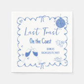 Laatste Toast op de Coast Bachelorette Weekend Par Servet (Voorkant)