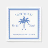 Laatste Toast op de Coast Bachelorette Weekend Par Servet (Voorkant)
