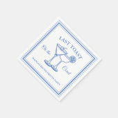 Laatste Toast op de Coast Bachelorette Weekend Par Servet (Hoek)