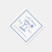 Laatste Toast op de Coast Bachelorette Weekend Par Servet (Hoek)