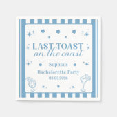 Laatste toast op de Coast Bachelorette Weekend Servet (Voorkant)