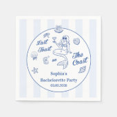 Laatste toast op de Coast Bachelorette Weekend Servet (Voorkant)