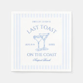 Laatste toast op de Coast Bachelorette Weekend Servet (Voorkant)