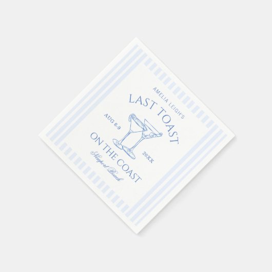 Laatste toast op de Coast Bachelorette Weekend Servet (Hoek)