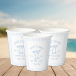 Laatste Toast op de Coast Beach Bachelorette Papieren Bekers<br><div class="desc">Dit ontwerp is voorzien van trendy vette tekst,  strandvibes met handgetekende cocktails.</div>