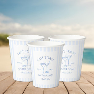 Laatste Toast op de Coast Beach Bachelorette Papieren Bekers