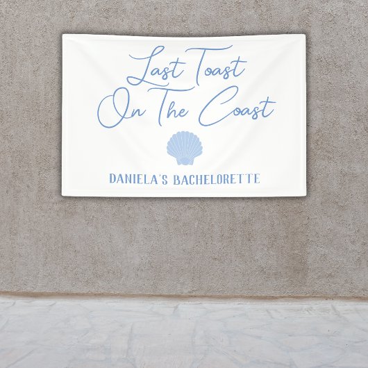 Laatste toast op de Coast Beach Bachelorette Spandoek