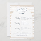 Laatste Toast op de Coast Beach Bachelorette Weeke Kaart (Achterkant)