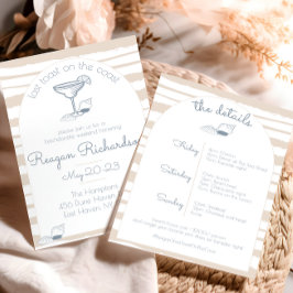 Laatste Toast op de Coast Beach Bachelorette Weeke Kaart