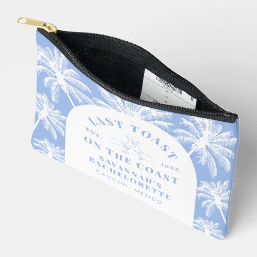 Laatste Toast op de Coast Beach Blue Bachelorette Etui (Open)