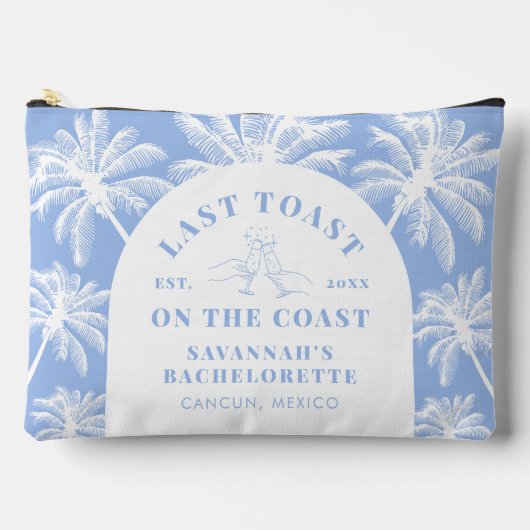 Laatste Toast op de Coast Beach Blue Bachelorette Etui (Voorkant)