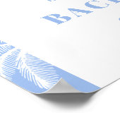 Laatste Toast op de Coast Beach Blue Bachelorette Poster (Hoek)