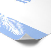 Laatste Toast op de Coast Beach Blue Bachelorette Poster (Hoek)