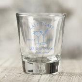 Laatste Toast op de Coast Beach Blue Bachelorette Shot Glas