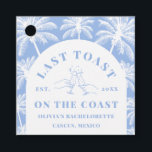 Laatste toast op de Coast Beach Coastal Bacheloret Bedankjes Labels<br><div class="desc">Introductie van onze "Last Toast On The Coast" Beach Coastal Bachelorette Favor Tags, de perfecte finishing touch voor uw viering aan zee! Deze labels zijn vervaardigd met een charmant kustgeïnspireerd ontwerp en voegen een vleugje elegantie toe aan uw feestgunsten. Of u nu zonnebrandcrème, een zonnebril of snuisterijen met een strandthema...</div>