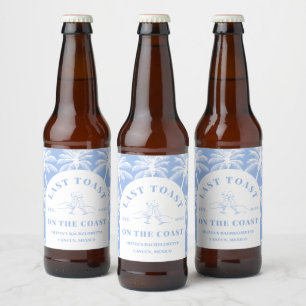 Laatste toast op de Coast Beach Coastal Bacheloret Bier Etiket