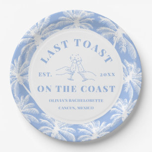 Laatste toast op de Coast Beach Coastal Bacheloret Papieren Bordje