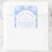 Laatste toast op de Coast Beach Coastal Bacheloret Vierkante Sticker (Tas)