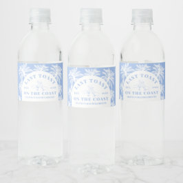 Laatste toast op de Coast Beach Coastal Bacheloret Waterfles Etiket