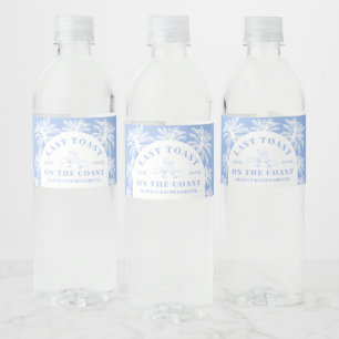 Laatste toast op de Coast Beach Coastal Bacheloret Waterfles Etiket