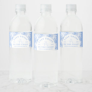 Laatste toast op de Coast Beach Coastal Bacheloret Waterfles Etiket