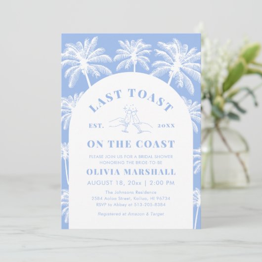 Laatste toast op de Coast Beach Foto Vrijgezellenf Kaart (Staand voorkant)